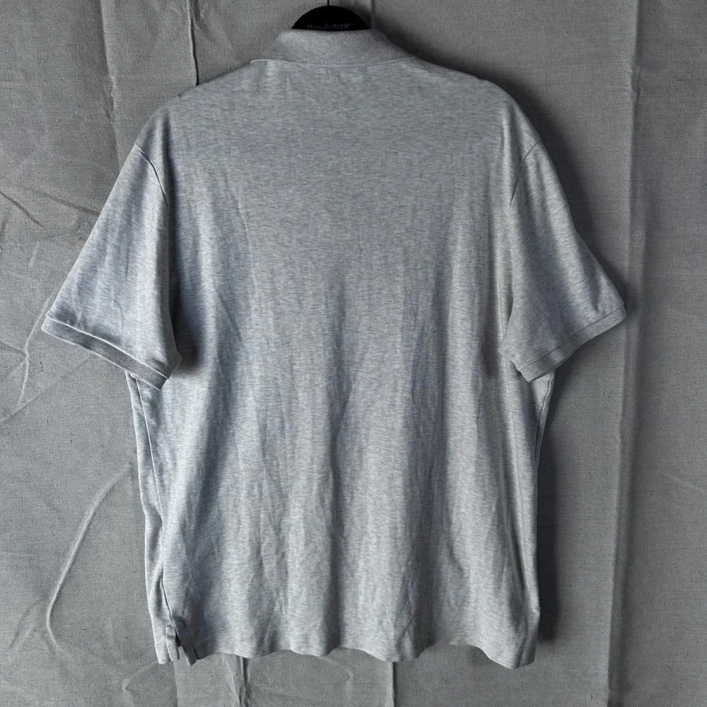 Polo Ralph Lauren Mens Large Heather Gray Short Sleeve Pony Logo Polo‎ Shirt L